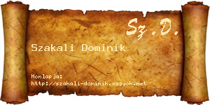 Szakali Dominik névjegykártya