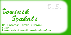 dominik szakali business card